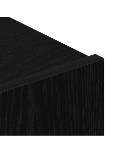Set di Mobile TV in 4 Pezzi Rovere Nero in Legno Ingegnerizzato