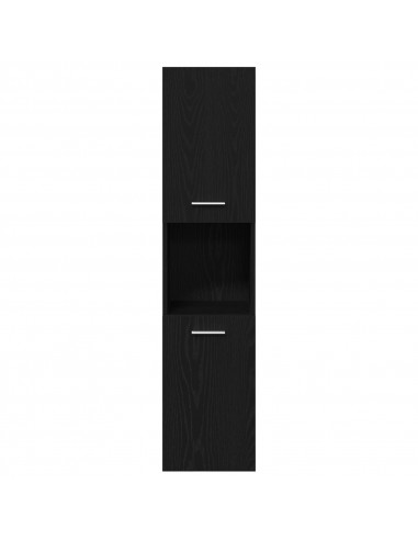 Set Mobili Bagno  Set 3 Pezzi Quercia Nera Legno Ingegnerizzato