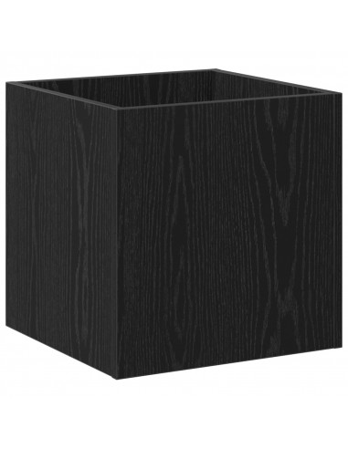 Scatola per piante  Nero Rovere 40x40x40 cm Legno ingegnerizzato