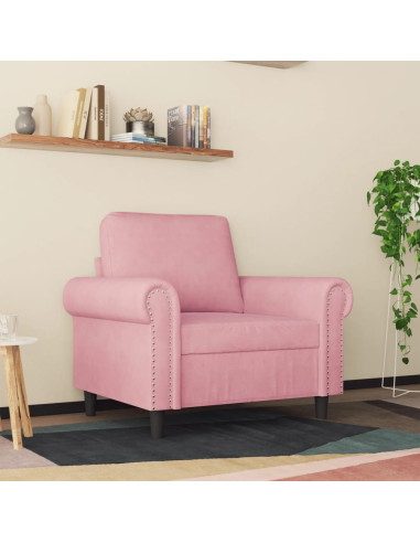 Poltrona Rosa 60 cm Velluto