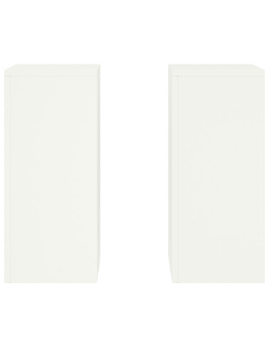 Supporto per piante 2 pcs Bianco 24 x 24 x 55 cm Acciaio