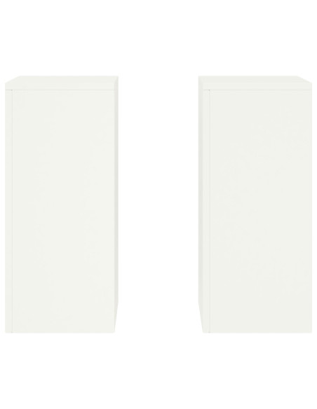 Supporti per piante da esterni Pillar 2 pz Bianco 24x24x55 cm Acciaio