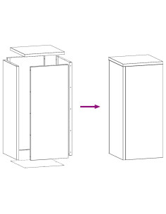 Supporto per piante 2 pcs Antracite 24 x 24 x 55 cm Acciaio