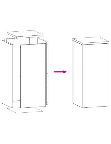 Supporto per piante 2 pcs Antracite 24 x 24 x 55 cm Acciaio