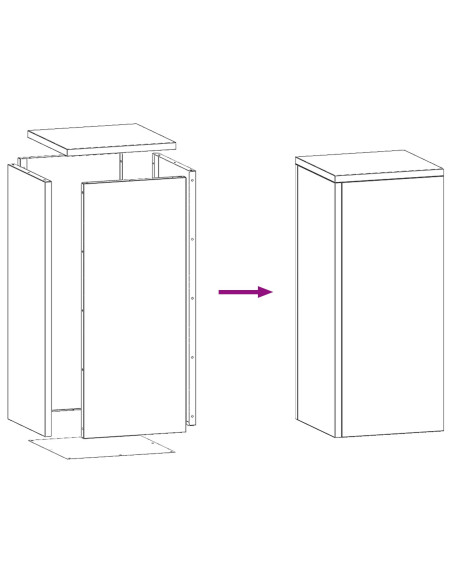 Supporto per piante 2 pcs Antracite 24 x 24 x 55 cm Acciaio