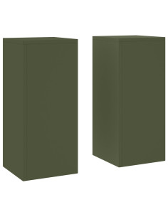 Supporto per piante 2 pcs Oliver verde 24 x 24 x 55 cm Acciaio