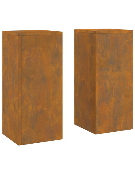 Supporto per piante 2 pcs Ruggine 24 x 24 x 55 cm