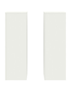 Supporto per piante 2 pcs Bianco 24 x 24 x 75 cm Acciaio