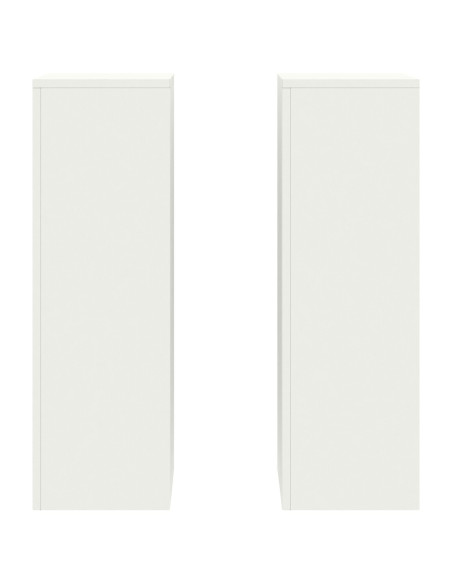 Supporti per Piante da Esterno Pillar 2 pz Bianco 24x24x75 cm Acciaio