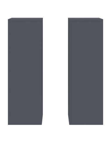 Supporto per piante 2 pcs Antracite 24 x 24 x 75 cm Acciaio