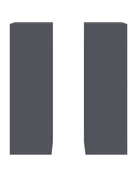 Supporto per piante 2 pcs Antracite 24 x 24 x 75 cm Acciaio