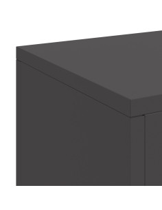 Supporto per piante 3 pcs Nero Acciaio