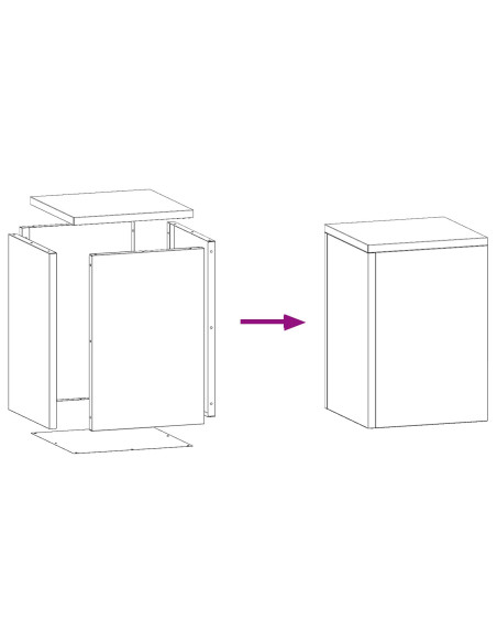 Supporto per piante 2 pcs Bianco 24 x 24 x 35 cm Acciaio