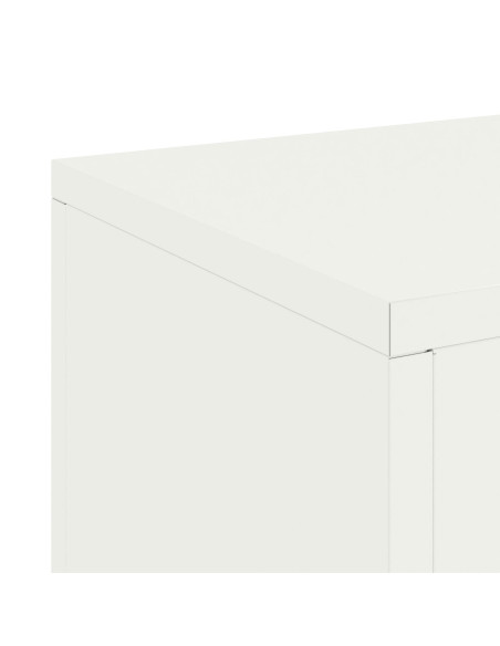 Supporti per Piante da Esterno Pilastro 2 pz Bianco 24x24x35 cm Acciaio