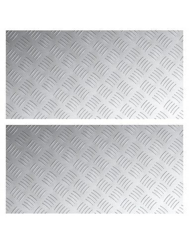 Set di 2 Placcature Antiscivolo in Alluminio 80x40 cm