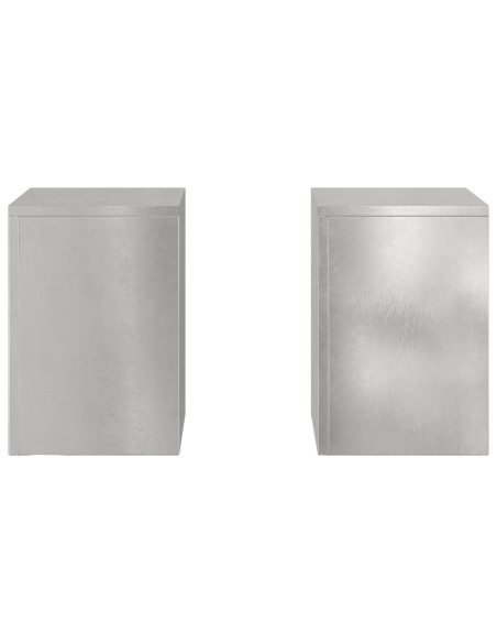 Supporti per Piante da Esterno Colonna 2 pz 24x24x35 cm Acciaio Inossidabile