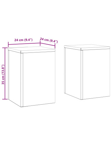 Supporto per piante 2 pcs Argento 24 x 24 x 35 cm