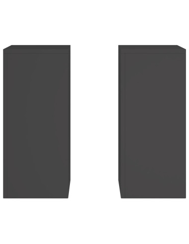 Supporto per piante 2 pcs Nero 24 x 24 x 55 cm Acciaio