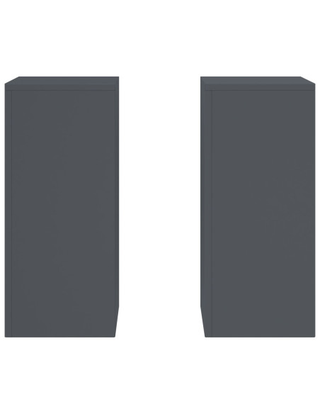 Supporto per piante 2 pcs Antracite 24 x 24 x 55 cm Acciaio