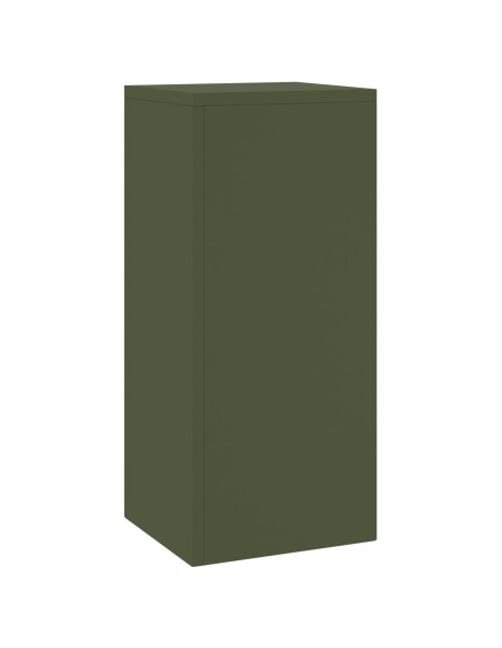 Supporti per Piante da Esterno Pillar 2 pezzi Verde Oliva 24x24x55 cm Acciaio