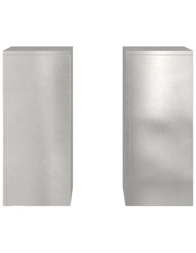 Supporto per piante 2 pcs Argento 24 x 24 x 55 cm