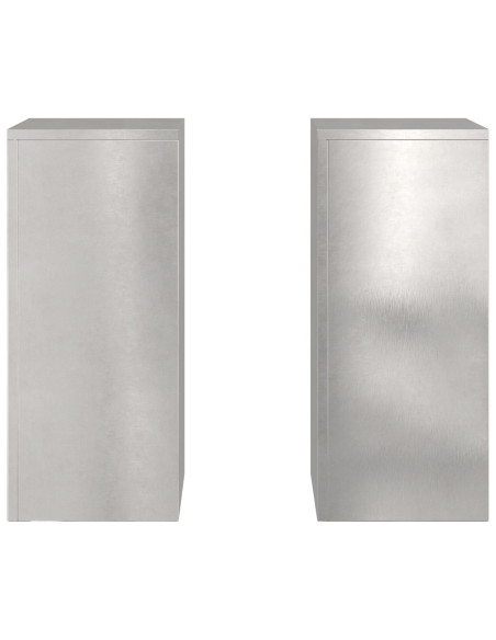 Supporti per Piante da Esterno Pillar 2 pz 24x24x55 cm Acciaio Inossidabile