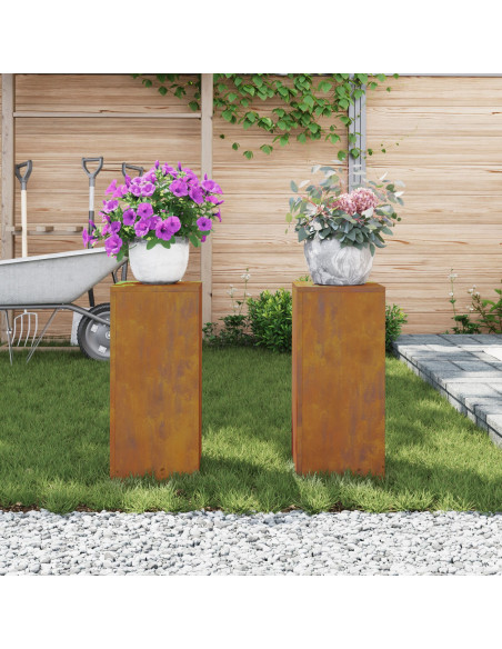 Supporti per piante da esterno  Pillar 2 pz 24x24x55 cm Acciaio resistente alle intemperie