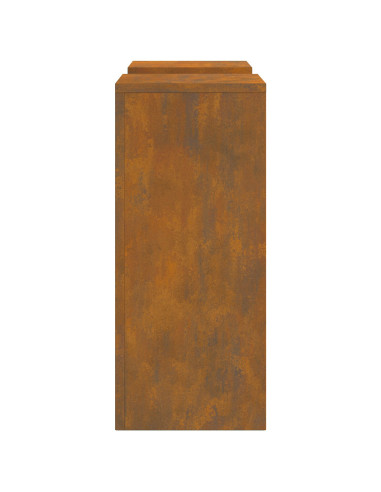 Supporto per piante 2 pcs Ruggine 24 x 24 x 55 cm