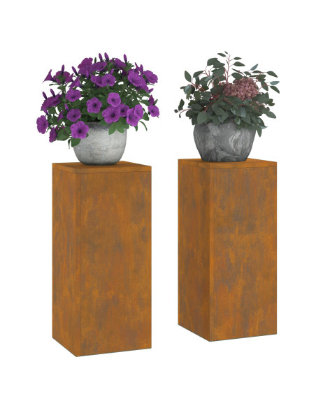 Supporti per piante da esterno  Pillar 2 pz 24x24x55 cm Acciaio resistente alle intemperie