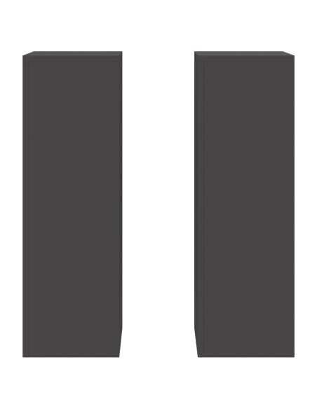 Supporti per piante da esterno Pilastro 2 pezzi Nero 24x24x75 cm Acciaio