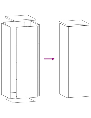 Supporto per piante 2 pcs Bianco 24 x 24 x 75 cm Acciaio