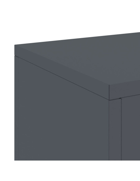 Supporti per Piante da Esterno Colonna 2 pz Antracite 24x24x75 cm Acciaio