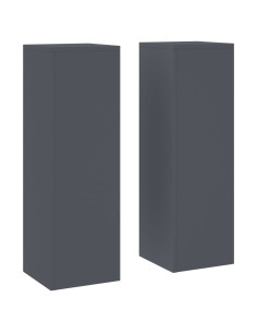 Supporto per piante 2 pcs Antracite 24 x 24 x 75 cm Acciaio 2