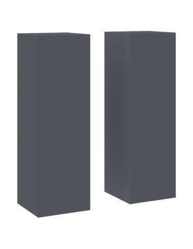 Supporto per piante 2 pcs Antracite 24 x 24 x 75 cm Acciaio