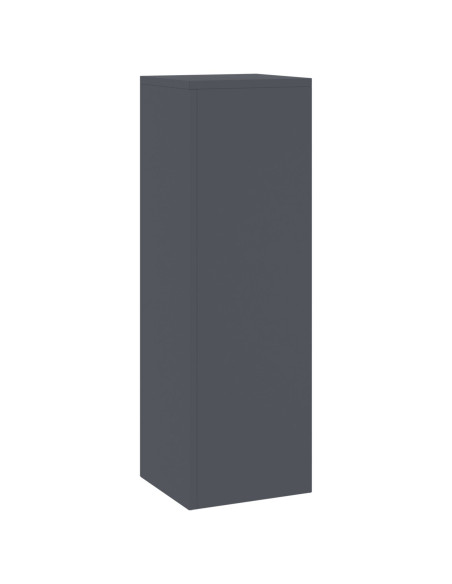 Supporti per Piante da Esterno Colonna 2 pz Antracite 24x24x75 cm Acciaio