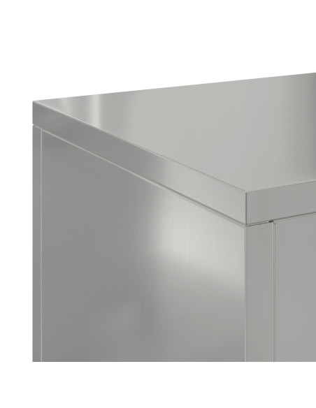 Supporti per Piante da Esterno Pilastro 2 pezzi 24x24x75 cm Acciaio Galvanizzato