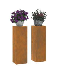 Supporto per piante 2 pcs Ruggine 24 x 24 x 75 cm 2