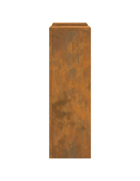 Supporti per Piante da Esterno Pillar 2 pz 24x24x75 cm Acciaio Invecchiato