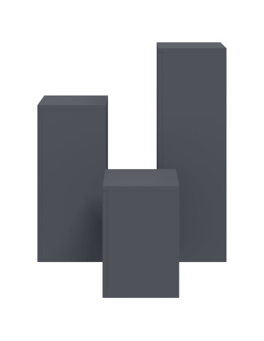 Supporto per piante 3 pcs Antracite Acciaio