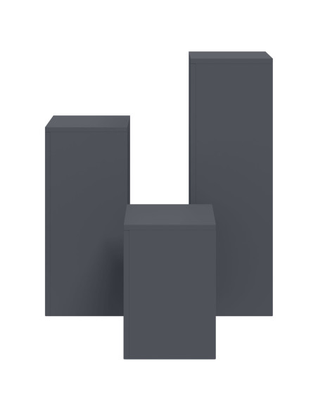 Supporti per Piante da Esterno Pillar 3 pcs Antracite in Acciaio