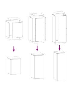 Supporto per piante 3 pcs Argento Acciaio inossidabile 2