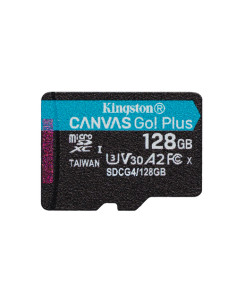 Kingston Technology Scheda microSDXC Canvas Go Plus Gen4 200MB/s A2 U3 V30 da 128 GB + adattatore 2