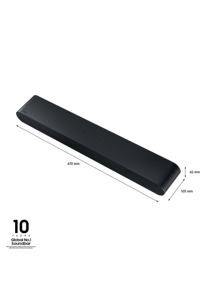 Samsung Soundbar HW-S60D/ZF Serie S, 7 Speaker, Wireless Dolby Atmos, Audio a 5.0 Canali, Q-Simphony, Black 2024