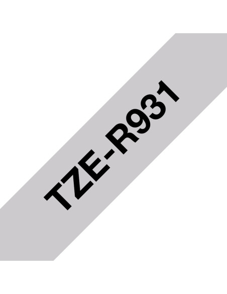 Brother TZE-R931 nastro per etichettatrice Nero su argento