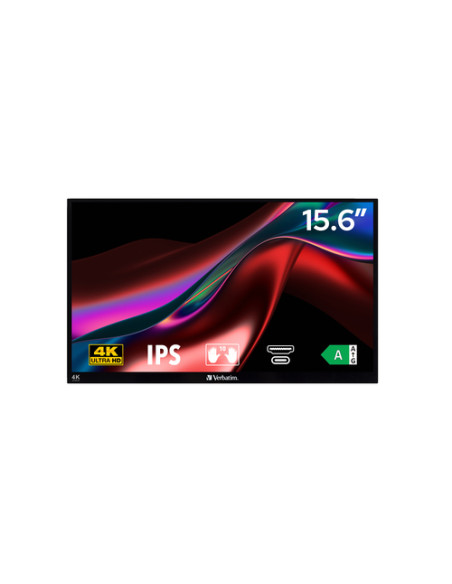 Verbatim 32238 Monitor PC 39,6 cm (15.6") 3840 x 2160 Pixel 4K Ultra HD LCD Touch screen Nero
