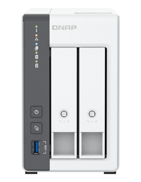 QNAP TS-216G server NAS e di archiviazione Tower Cortex-A Cortex-A55 4 GB HDD Bianco