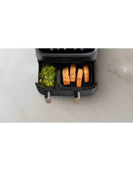 Philips Serie 3000 Airfryer doppio cestello, friggitrice ad aria da 9.0L, 12 metodi di cottura, App per ricette NA352/00