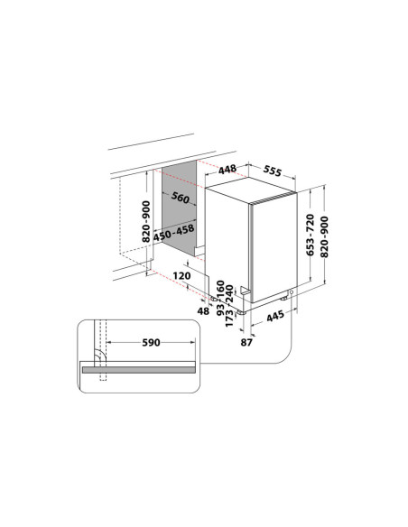 Hotpoint Ariston Lavastoviglie da incasso HSIC 3M27 C S