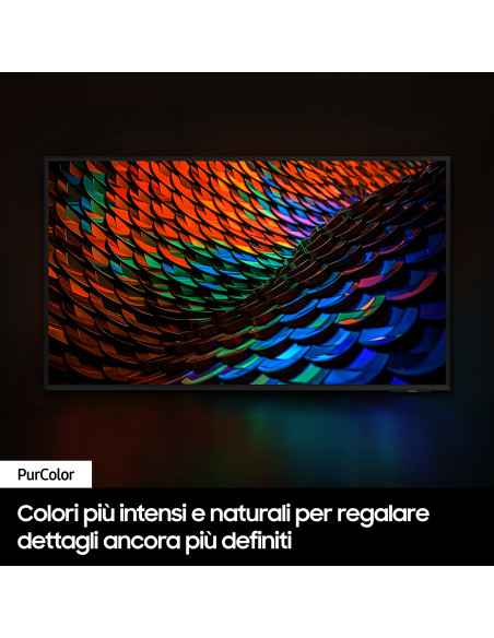 Samsung TV Crystal UHD 4K 75” UE75DU7170UXZT Smart TV Wi-Fi Black 2024, Processore Crystal 4K, 4K Upscaling, Slim Look Design,