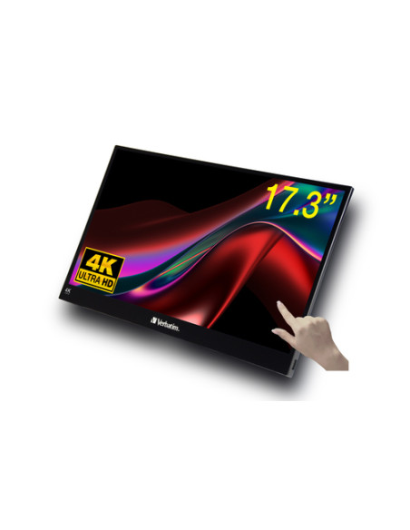 Verbatim 32239 Monitor PC 43,9 cm (17.3") 3840 x 2160 Pixel 4K Ultra HD LCD Touch screen Nero